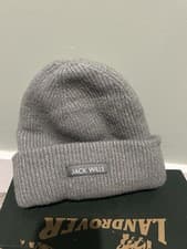 Image of JACK WILLS ~ AUTHENTIC ~ BEANIE HAT ~ GREY~ RIBBED ~ ONE SIZE~ PURE QUALITY*