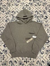 Image of Fear of God Essentials Men’s Hoodie Dark Oatmeal Size Small BRAND NEW WITH TAGS