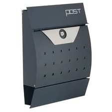 Image of Phoenix Estilo Front-Loading Letter Box MB0122KA Graphite Grey Key Lock