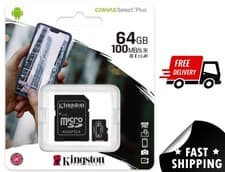 Image of Kingston 64GB Micro SD Memory Card SDHC SDXC TF Class 10 A1 UK