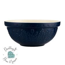 Image of Mason Cash In The Meadow Navy Blue Ceramic Mixing Bowl 24cm - Blue Bakers Bowl