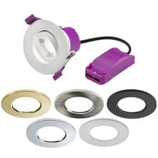 Image of Knightsbridge RenuLED Tilt - 6W IP65 Fire-rated LED Downlight with 3 x CCT