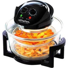 Image of Schallen 17L Black & Glass Air Fryer Halogen Cooker 2-in-1 Deluxe Healthy