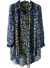 Image of Mint Velvet Animal Print Oversized Shirt UK S Blouse BNWOT