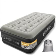 Image of OlarHike Single Air Bed XL Built-in Pump Inflatable Mattress 46cm High