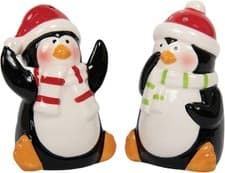Image of CHRISTMAS PENGUIN NOVELTY SALT AND PEPPER POTS CRUET SET SHAKERS IN GIFT BOX