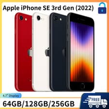 Image of NEW Sealed Apple iPhone SE 3rd Gen 2022 64GB/128GB/256GB Unlocked 5G Smartphone