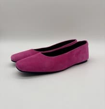 Image of Clarks Pink Suede Ballet Flat Shoes - UK Size 5 D - New