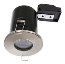 Image of Downlight Silver Fixed IP65 85mm Brushed Nickel Loop In/Out Closed Back FP-S-BN