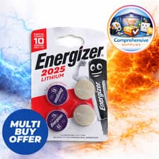 Image of 4 x ENERGIZER CR2025 DL 3V LITHIUM COIN CELL BATTERY LONGEST EXPIRY