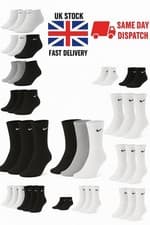 Image of MENS/WOMENS NIKE SOCKS 3/6/9/12 PAIRS PACK - CREW SPORTS