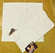 Image of White Face Cloths x6 Light Weight 30cm x 30cm APPROX