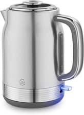 Image of SWAN RETRO SK19025SS 1.7 LITRE 3KW CORDLESS KETTLE IN STAINLESS STEEL