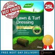 Image of WESTLAND LAWN TURF TOP DRESSING 25L REPAIRS AERATING LAYING ROLLS GROWTH COMPOST