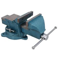 Image of 4 Inch Heavy Duty Bench Vice With Swivel Base + Anvil Workshop Clamp Cast Iron