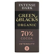 Image of Green & Black's Organic 70% Dark Chocolate Bar 90g (Pack of 5)
