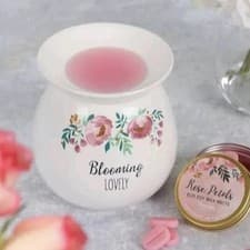 Image of 'Blooming Lovely' Wax Melt Burner and Luxury Eco Soy Wax Melts Gift Set
