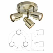 Image of Knightsbridge Adjustable Ceiling Spotlight LED GU10 Kitchen Light Fitting Bulbs