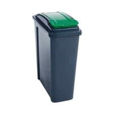 Image of VFM Recycling Bin With Lid 25 Litre Green 384284