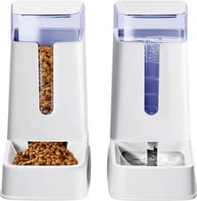 Image of Automatic Pet Feeder Small&Medium Pets Automatic Food Feeder and Waterer Set 3.8