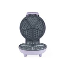 Image of Giles & Posner Heart Waffle Maker – 18cm, Non-Stick, PFAS-Free, 750W, Purple