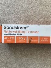 Image of SANDSTROM STL14 TILT TV BRACKET FOR LARGE 42 - 75" TELEVISIONS UPTO 50KG NEW