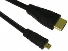 Image of 3-m HDMI v1.4 to HDMI Micro Cable Lead Gold Plate with High-speed Ethernet