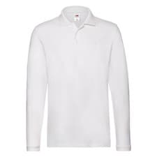 Image of Fruit of the Loom Long Sleeve Cotton Pique Polo Shirt