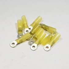 Image of Heat Shrink Ring Terminals Heatshrink Connector Crimp Terminal Red Blue Yellow