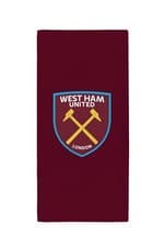 Image of West Ham United F.C Beach Towel 100% Cotton Hammers Club Crest Limited Edition 