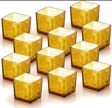 Image of Romadedi TeaLight Holder Candle Holder Gold Small Square Decorative Tea Light 6x