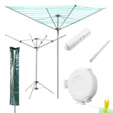 Image of KCT OUTDOOR HEAVY DUTY WASHING AIRER CLOTHES LINE LINEN DRYER INDOOR GARDEN REEL