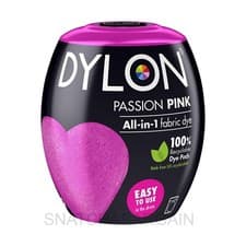 Image of DYLON PASSION PINK MACHINE DYE POD POWDER 350g FABRIC WASH FOR COLOUR CLOTHES