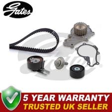 Image of Gates Timing Belt + Water Pump Kit Fits Ford Peugeot Citroen Mazda - KP15587XS