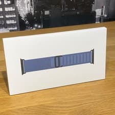 Image of Apple Watch Strap 49mm Light Blue Alpine Loop Black Titanium Finish M Medium