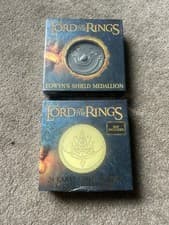 Image of Lord of the Rings Medallions x 2 Elven Eowyn’s LOTR Brand New Limited 2001