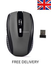 Image of BLACK WIRELESS CORDLESS 2.4ghZ MOUSE USB DONGLE OPTICAL SCROLL FOR PC LAPTOP MAC