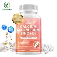 Image of Calcium Magnesium Zinc + Vitamin D3 - Strong Bone Muscle Health Immune Support