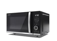 Image of SHARP YC-QS254AU-B Digital Flatbed Microwave Oven ECO Mode 25L 900W Black