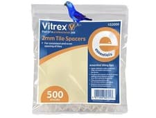 Image of Vitrex 2mm Heavy Duty Re-Usable Tile Spacers For Floor & Walls Pack of 500 VIT10