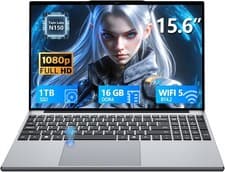 Image of 15.6inch Laptop, 16GB DDR4 RAM 1TB SSD Celeron N150 Processor up to 3.6GHz