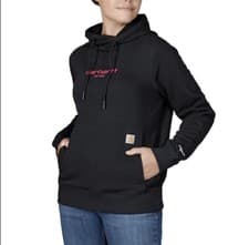 Image of Womens Carhartt Force Relaxed Fit Lightweight Graphic Hooded Sweatshirt