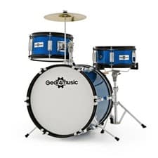 Image of Junior 3 Piece Drum Kit by Gear4music Blue