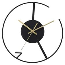 Image of Vintage Wall Clock 12 Inch, Ornate Metal Clock, JSCC007