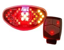 Image of AWE USB Rechargeable WIRELESS INDICATOR Remote Control 29 LED's Bike Rear Light