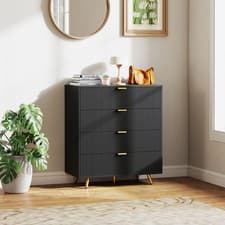 Image of Bedroom Chest of Drawers, 4 Drawers Dresser for Bedroom, Living Room