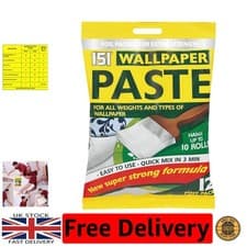 Image of Fast Mixing Wallpaper Adhesive - Strong Hold for All Wallpaper Types - 12 Pints