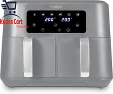 Image of Tower Vortx 8.5L Dual Basket Air Fryer Dual Cook Function 2400W Large Grey New
