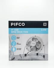 Image of Portable Desktop Cooling Desk Laptop USB Fan Super Silent 4" Pifco USB Mini Fan