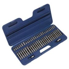 Image of Sealey Security TRX-Star*/Hex/Ribe/Spline Bit Set 56pc 3/8" & 1/2"Sq Drive